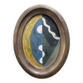 Plateau art déco peint 1930