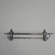 Chrome plated Art Deco wall coat rack with 6 hooks, 1930s