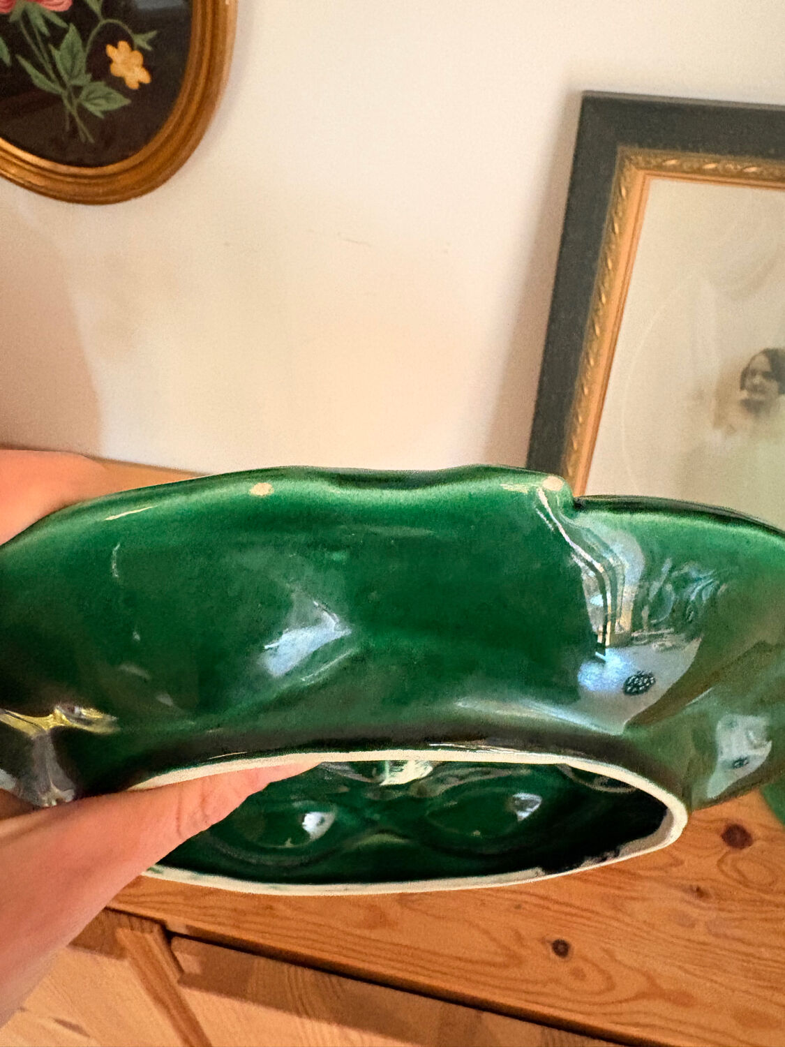 Vintage Vallauris oyster and shell set, 1960s/70s, majolica model