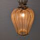 Barovier & Toso Murano blown glass lantern with 24k gold and brass, 1960s