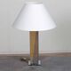 Large table lamp in silver and gold metal, 1980