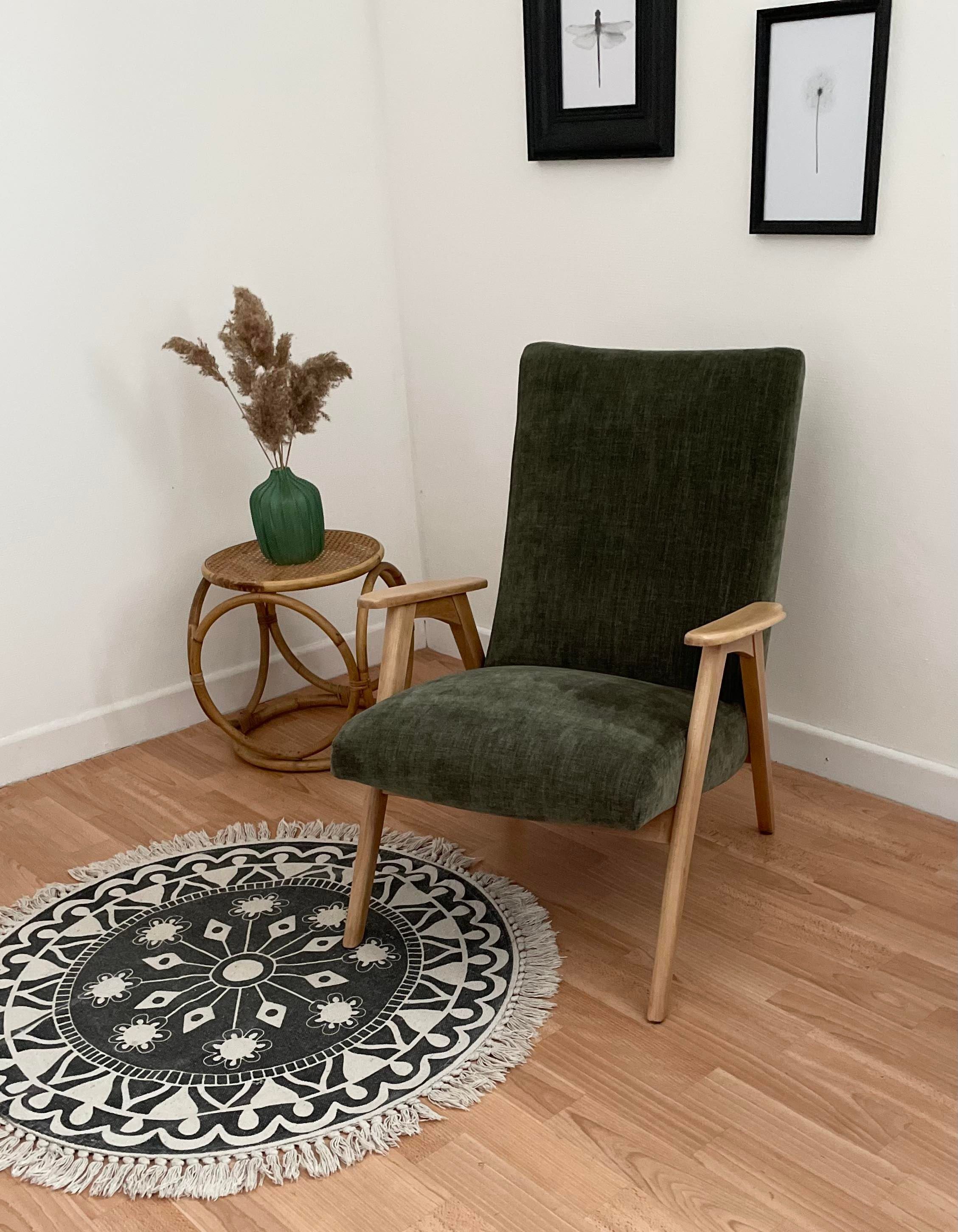 Retro armchair, Scandinavian spirit 50/60s, restored