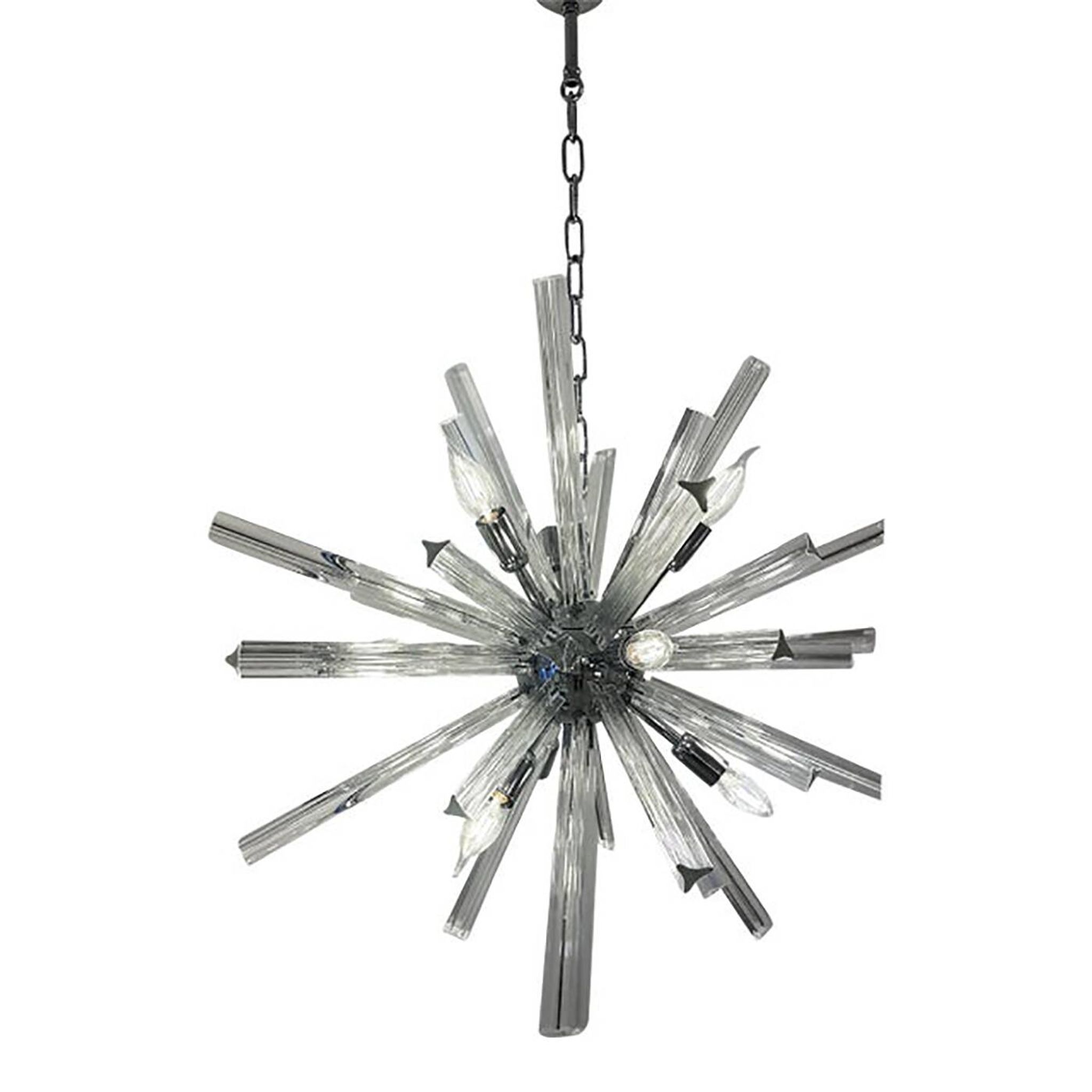 Sputnik “Triedro” Murano Glass Chandelier