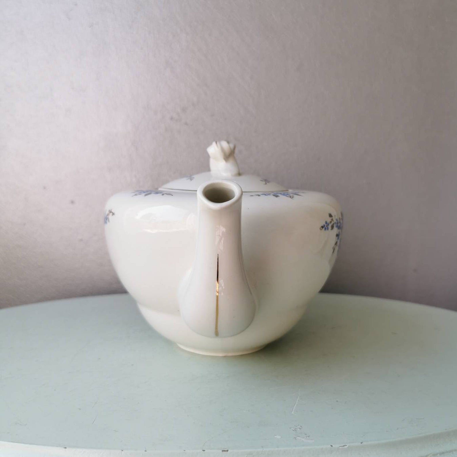 Mid-century porcelain teapot P. Regout Maastricht 1950s