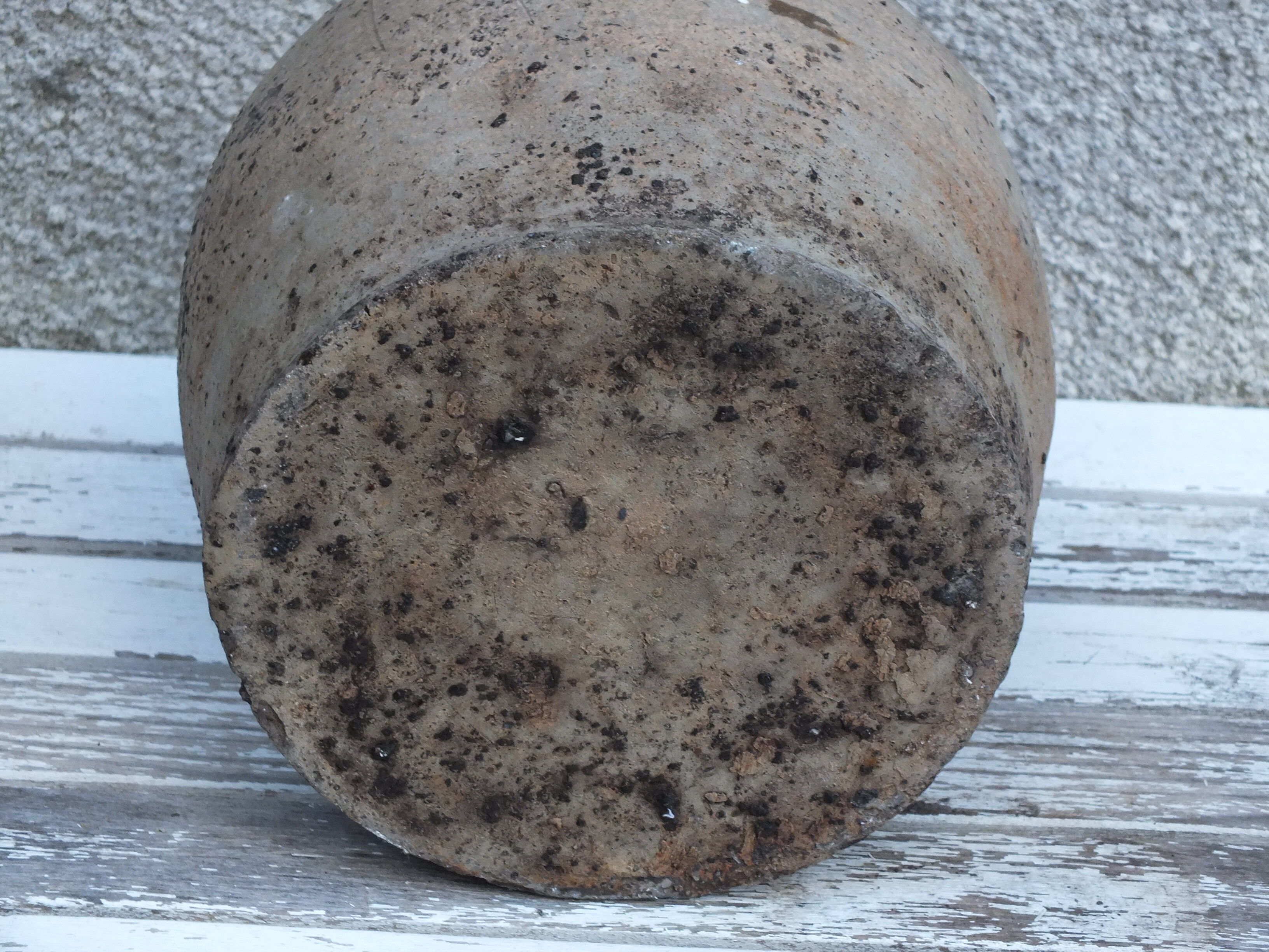 Glazed clay oil jar - ancient pottery