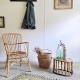 Vintage rattan armchair