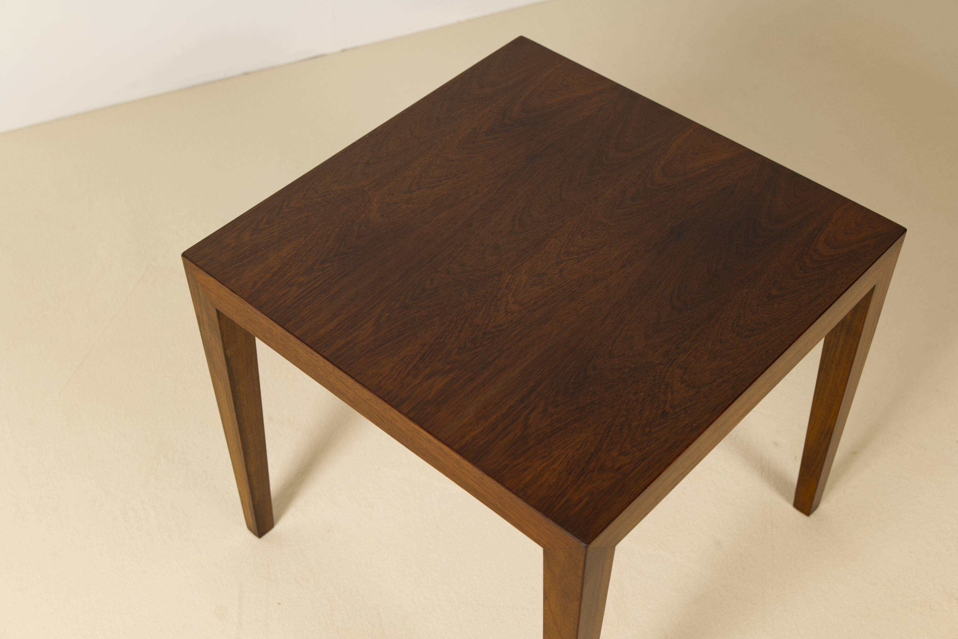 Teak side table by Severin Hansen Jr., Haslev Møbelsnedkeri Denmark, 1960s