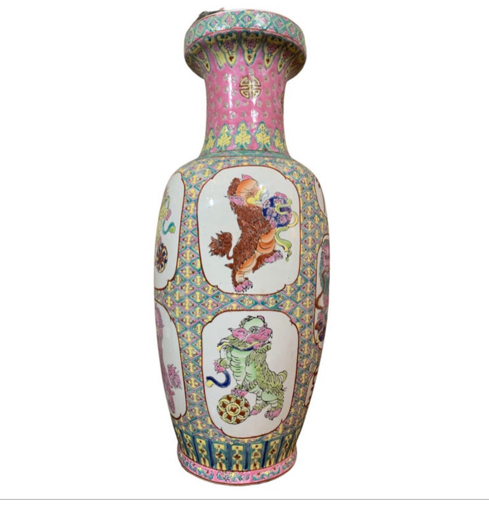 Canton Porcelain Vase Early 20th Century