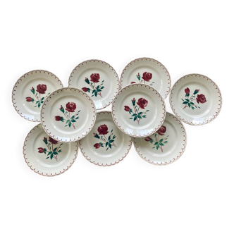 Art deco floral decor plates