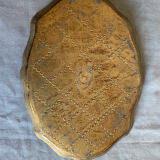 Venetian tray in orange and gold wood