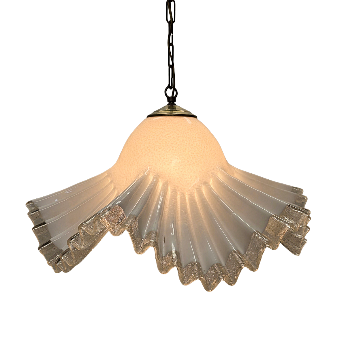 Lampe à pendentif Murano Fazzoletto, années 1970