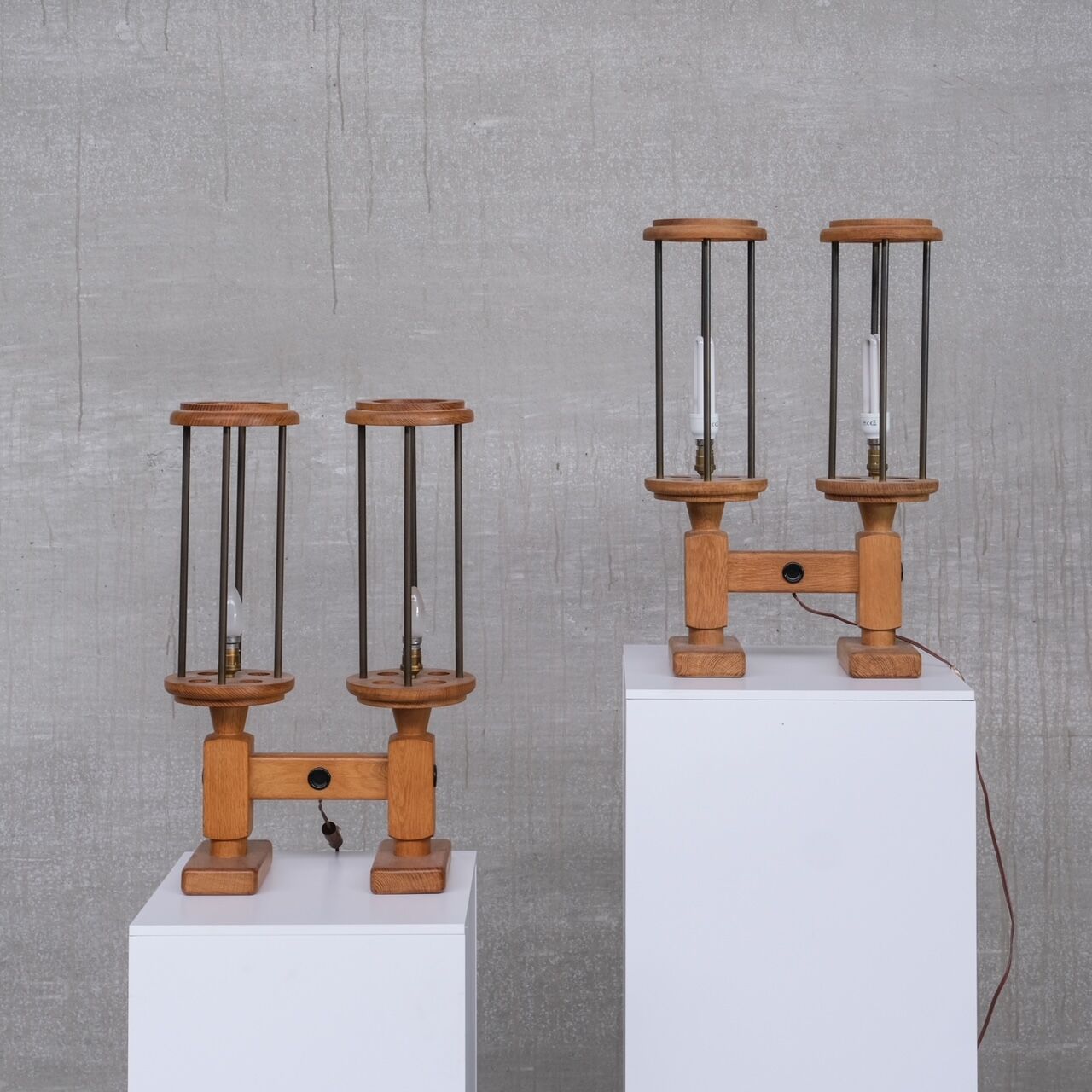 Pair of Guillerme et Chambron table lamps