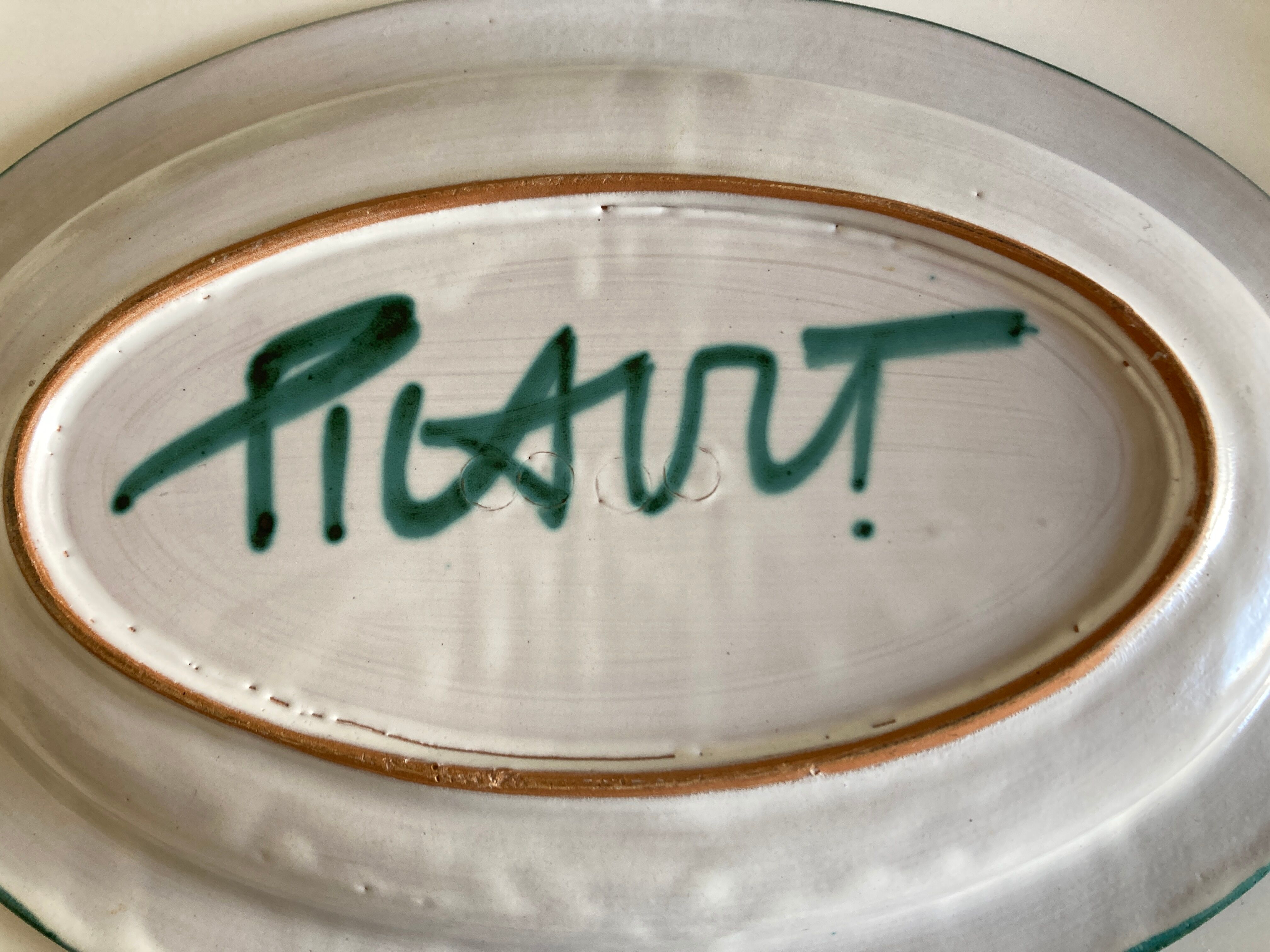 Dish by Robert Picault signed in full XXL 1960