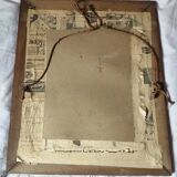 Set of 2 old frames with glass