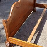 Double bed in solid oak.