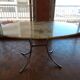 Large dining table in vintage marble 70'S Roche and Bobois