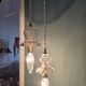 Suspension double en verre inspiration Murano