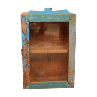 Original polychrome patina Burmese teak wall display