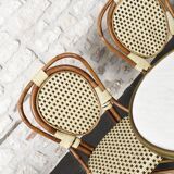 Parisian bistro table and chairs.