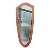Miroir rétroviseur scandinave en teck