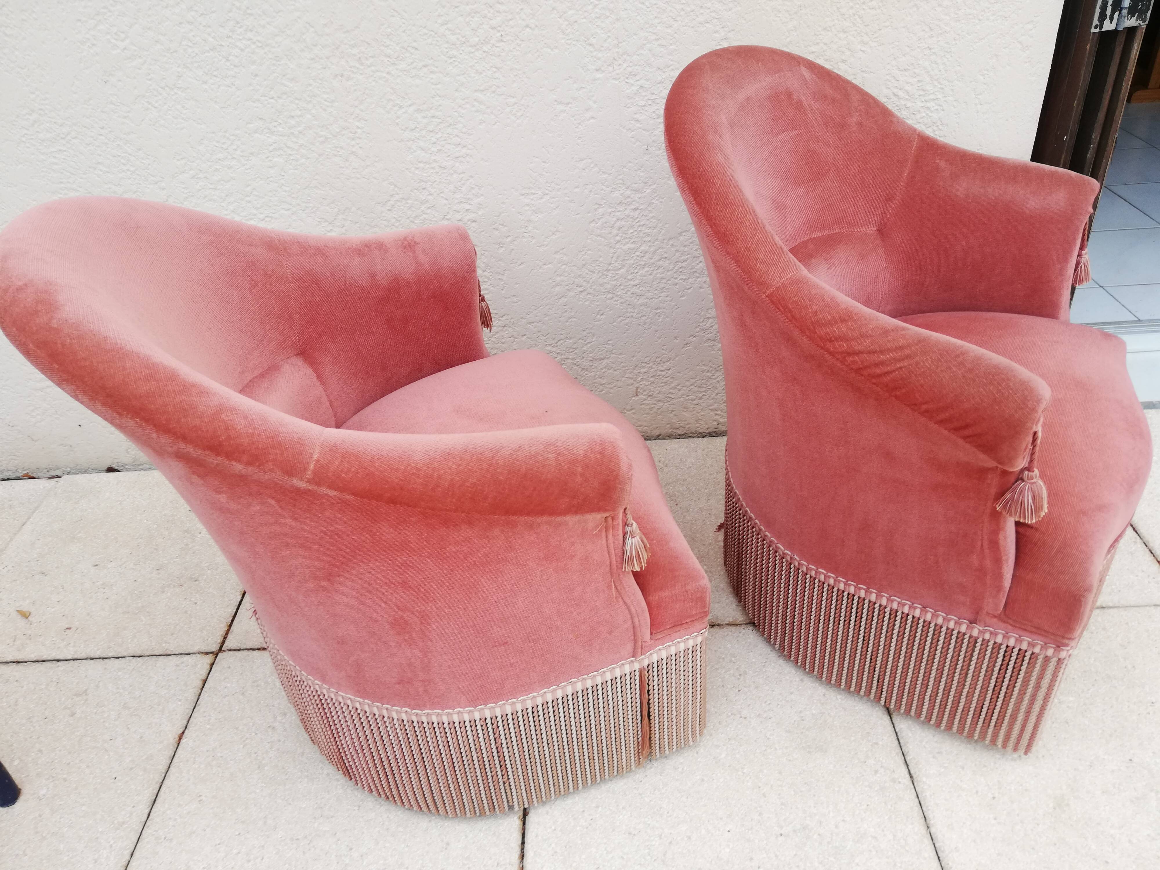 "Pair armchairs" Toad "