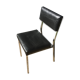 Chaise skaï noir vintage 1960
