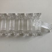 Set of 6 knife holder columns greek revival 1960 in ringing crystal