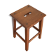 Wooden workshop tabouret
