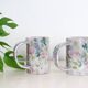 Set of 2 stoneware mugs, artisanal pottery, 1980
