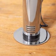 Pair of vintage 70s table lamps in chromed steel design targetti