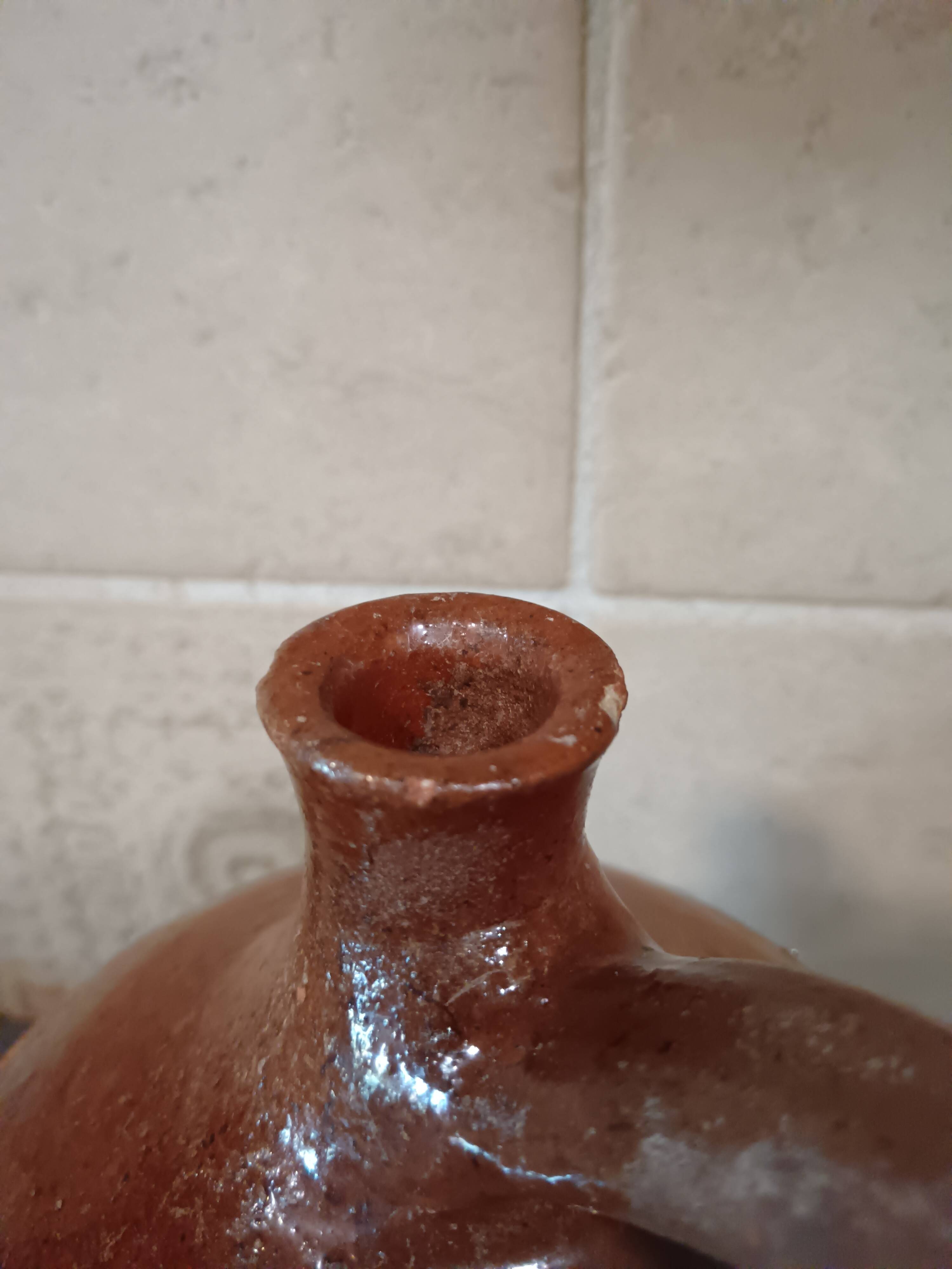 Red stoneware jug from the 18th century