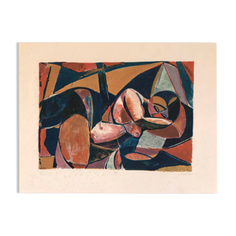 Jean PONS 1913-2005. Nude, 1945. Original lithograph.