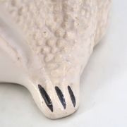 White ceramic frog flower pot by Jean Roger