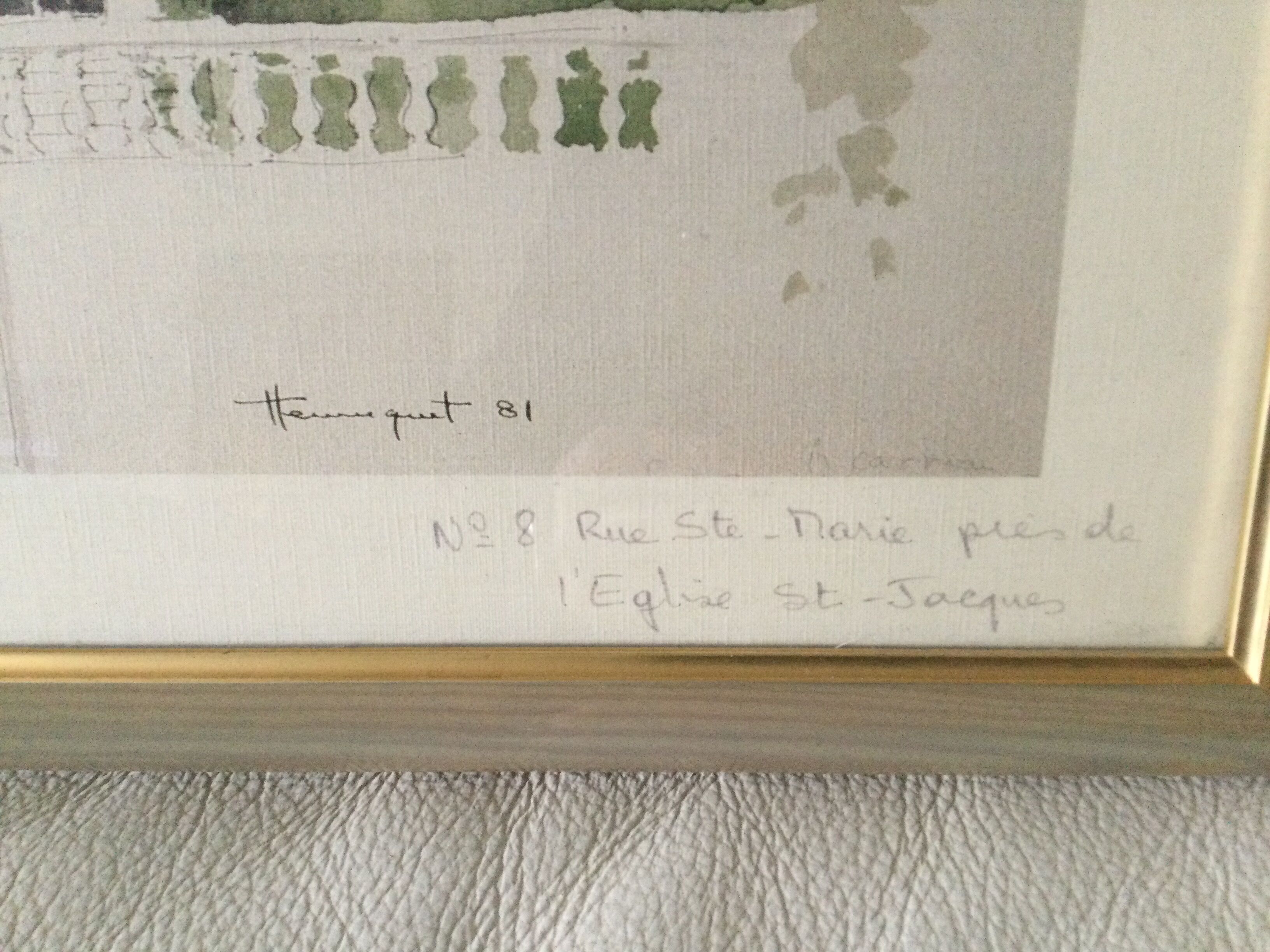 Framed watercolor by F. Hennequet - Reunion Island