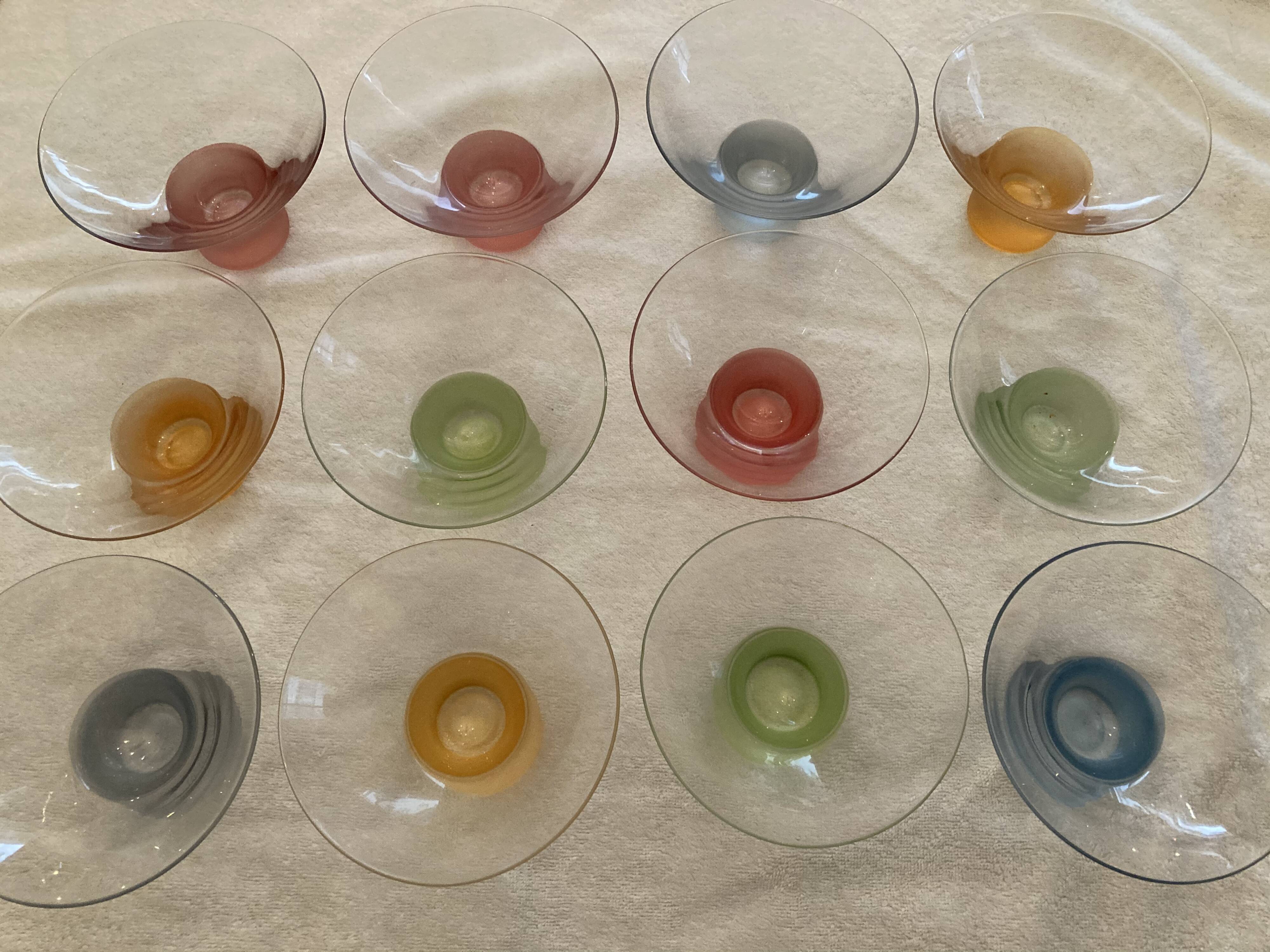 12 Guy Degrennes glass dessert cups