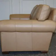 Brown Leather Two-Seater Sofa by Multi York England
