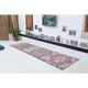 1970s Vintage Turkish Oushak Handmade Wool Cotton Pink Runner Rug 89x299