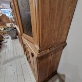 20th century oak glass bookcase