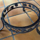 Art Deco ceiling light with wrought iron support