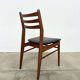 Lot de 4 chaises scandinaves hêtre et skai 60s
