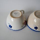 Trio of large cups digoin sarreguemines model mary-lou 194 0