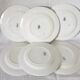 6 flat plates made of Clairfontaine earthenware buffon model in iron earth