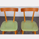 Suite of 4 green chairs published by Ton, circa 1960