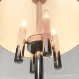 Italian space-style floor lamp from the 1960s with a stone base.