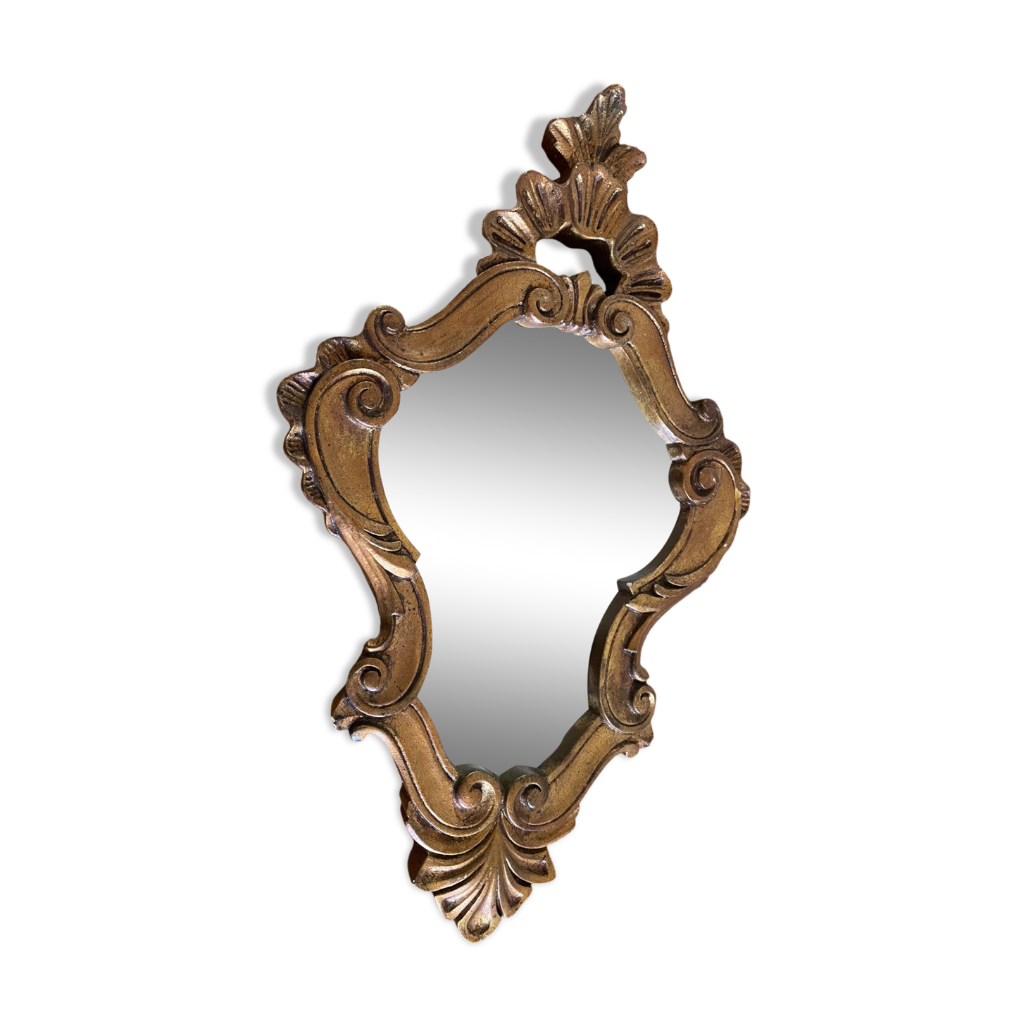 Golden mirror 28x44cm