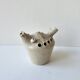 Zoomorphic flower pick in cream-colored glazed stoneware - les argonautes