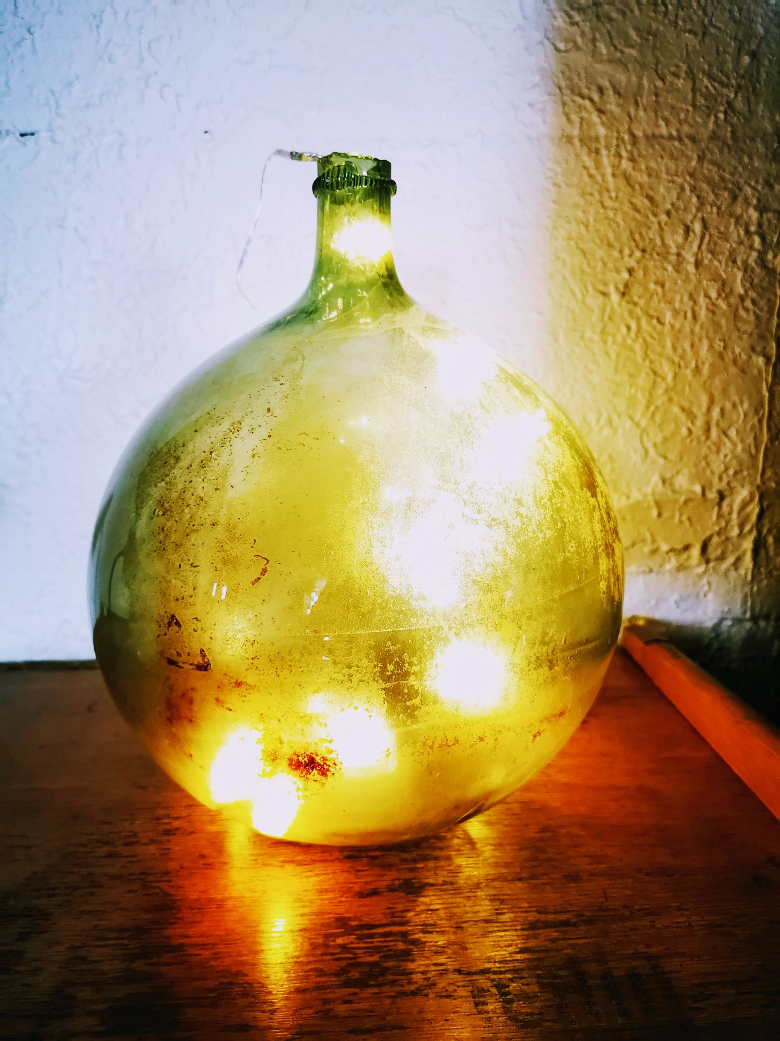 Dame jeanne ronde en verre soufflé 10 litres