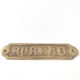 Brass desk door plate