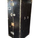 Antique vertical cabin trunk – 109 cm – parchment interior