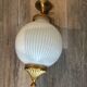 Suspension globe opal glass and brass